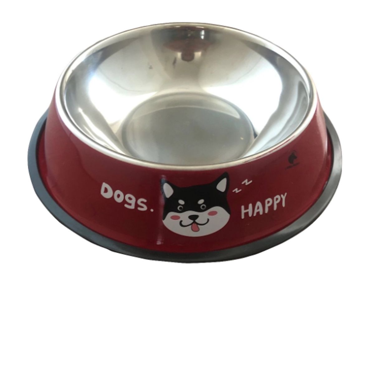 GENERICO - Plato Acero inoxidable para mascota color rojo