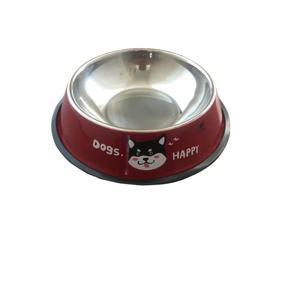 GENERICO - Plato Acero inoxidable para mascota color rojo