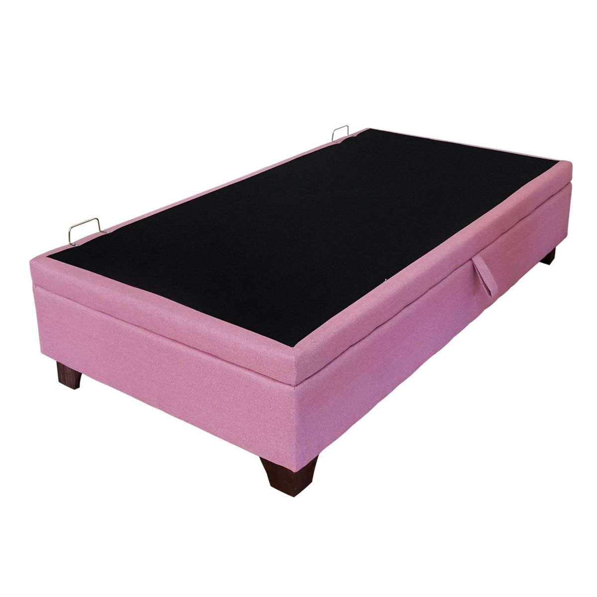 BLOCCARE - Base Cama Baul 1.5 plazas largo 200 - Color Palo Rosa Con patas 11 cm
