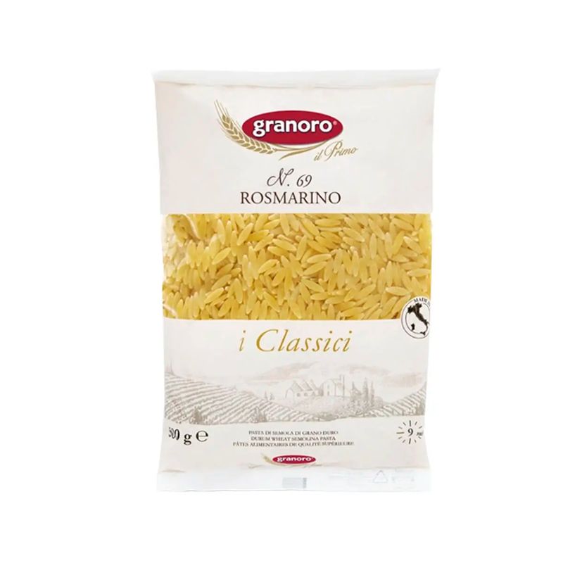 GENERICO - Pasta Orzo 500g Fideos Orzo Rosmarino N69 - Granoro Italia