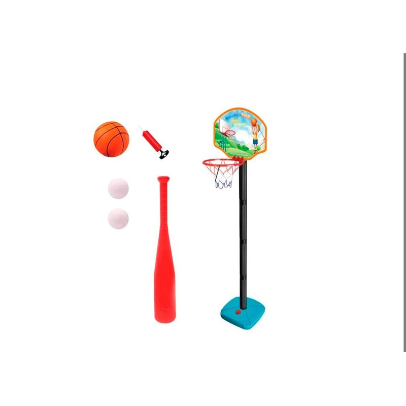 GENERICO - Set Beisbol Y Basketball 2 En 1 Juguete Niños Deporte Red