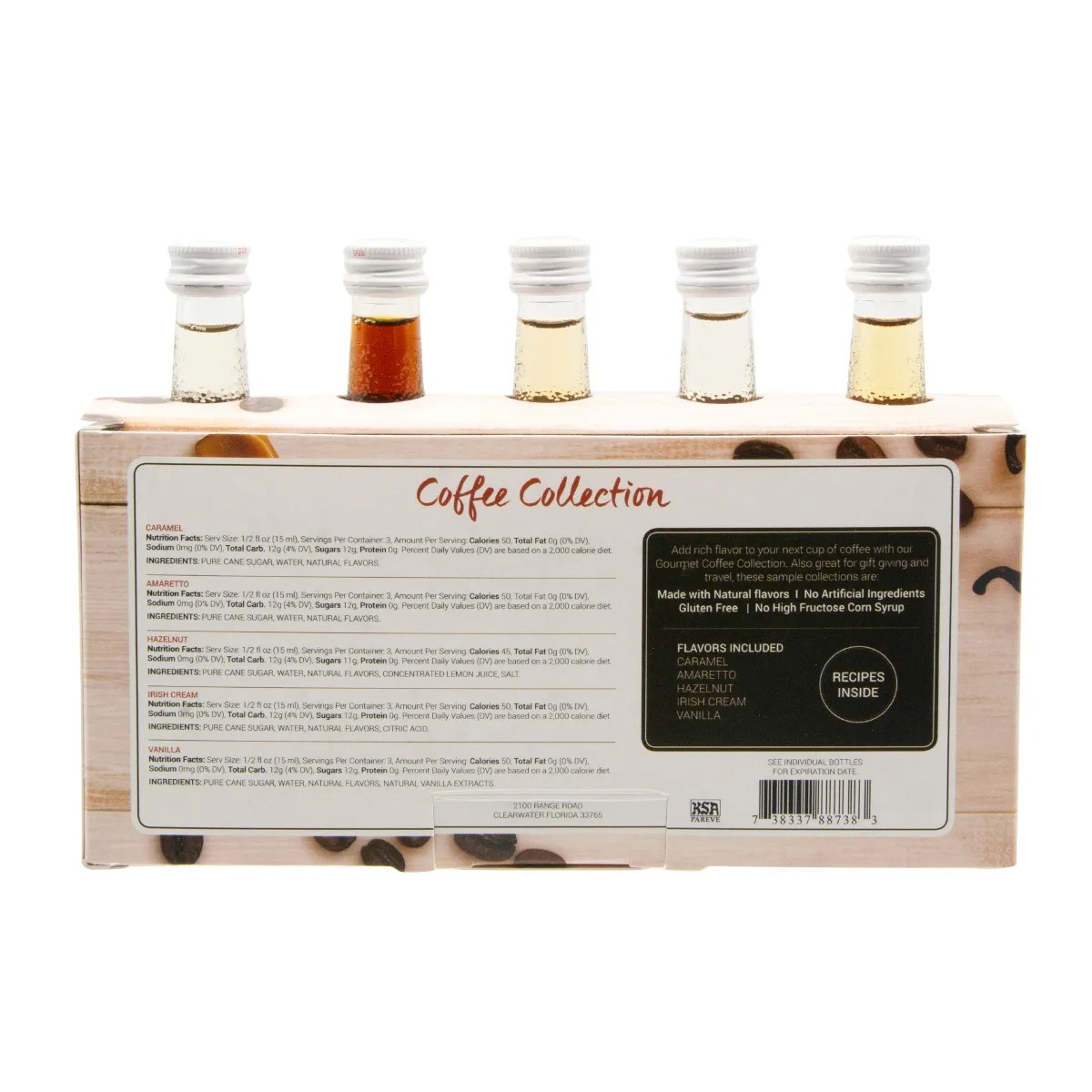 GENERICO - Syrup Café Monin Coffee Collection 5 Sabores X 50 Ml C/u