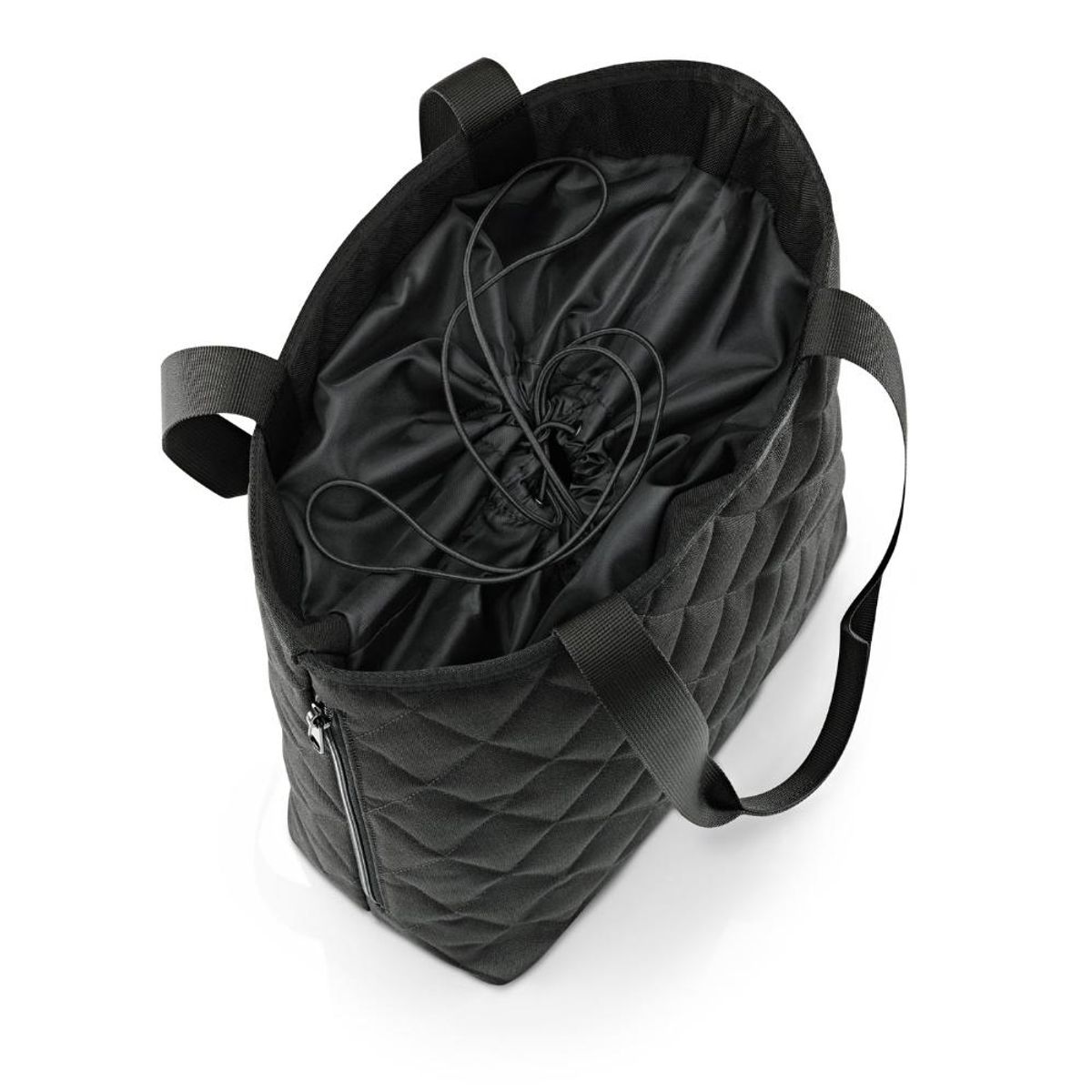 REISENTHEL - Cartera shopper M rhombus - black - Negro