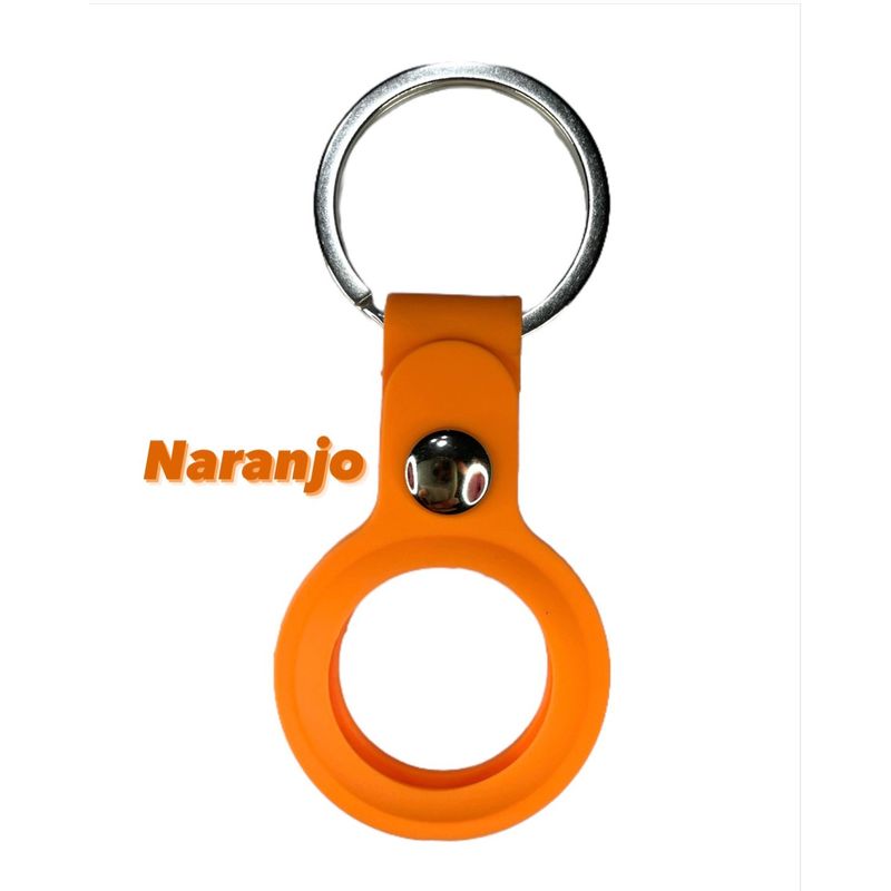 GENERICO - Funda Silicona Airtag Premium - Naranjo