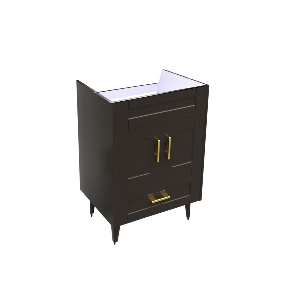 DOMSA - Mueble base para baño Deluxe 50SK CafE 48x80x38cm