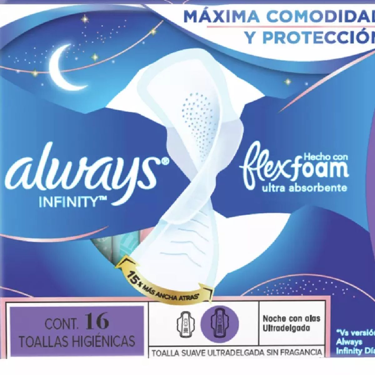 ALWAYS - Always Toallas Higiénicas Infinity Flexfoam 16 Un