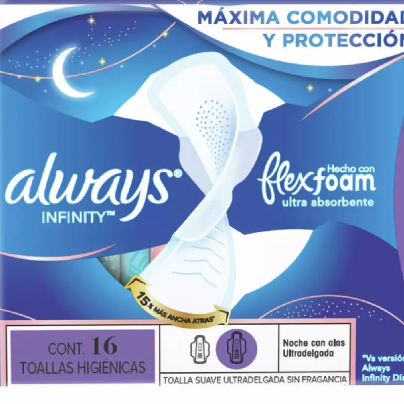 ALWAYS - Always Toallas Higiénicas Infinity Flexfoam 16 Un
