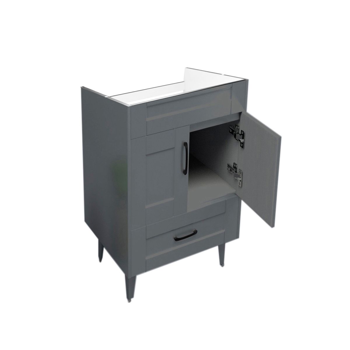 DOMSA - Mueble base para baño Deluxe 50SK Gris 48x80x38cm