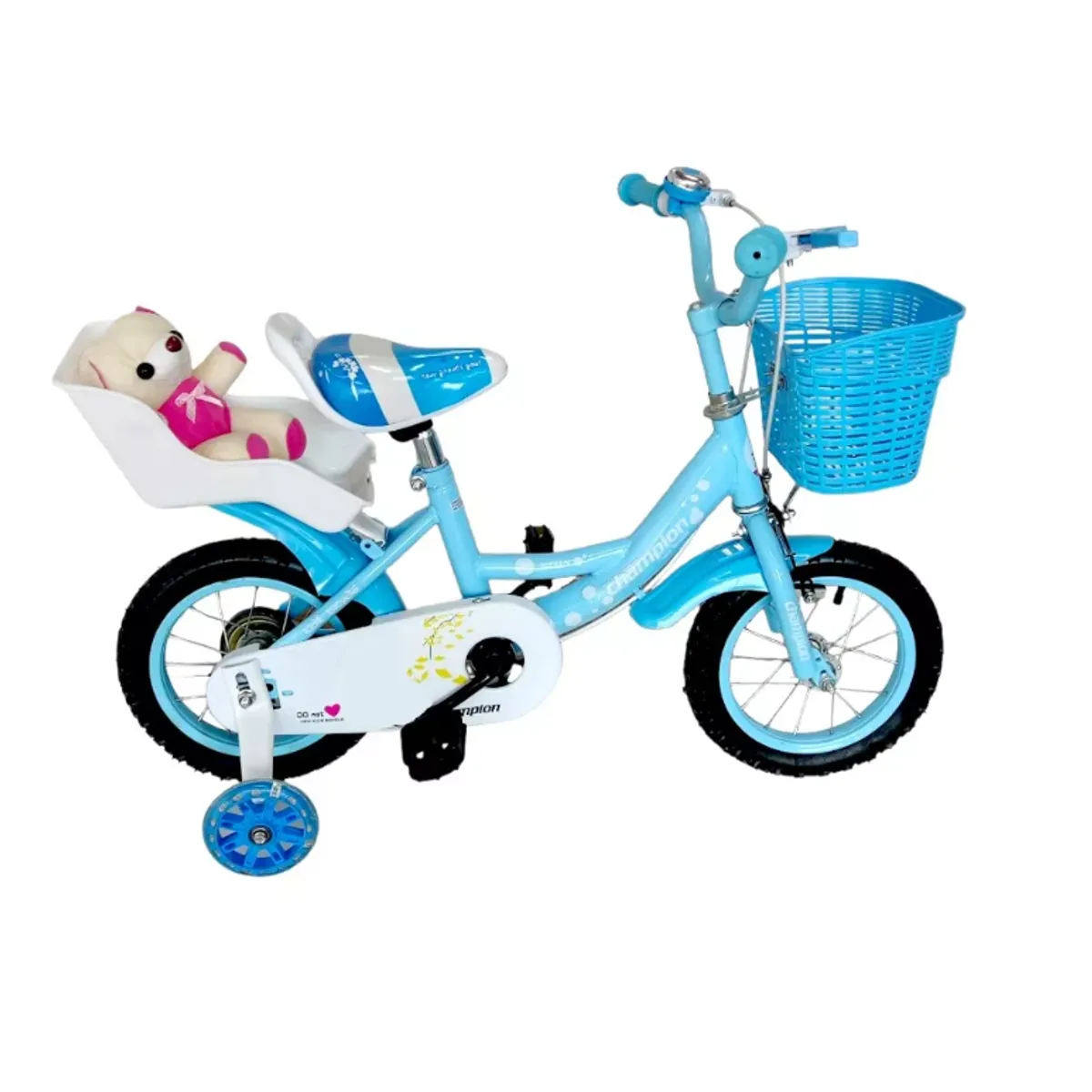 GENERICO - Bicicleta aro 12 Celeste Con Peluche