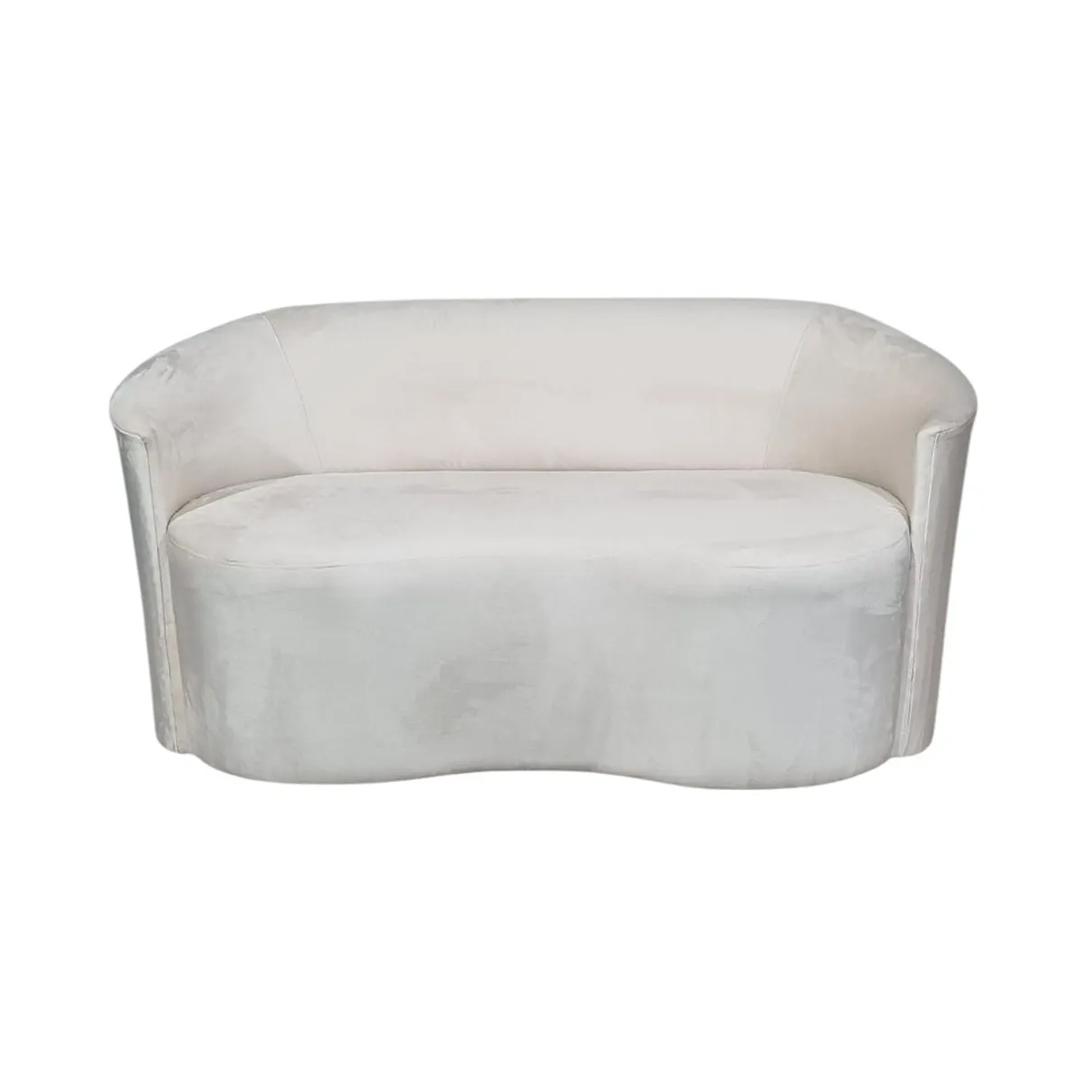 DISEÑOS VALESTRINI - SOFA MONACO CURVO FELPA CRUDO