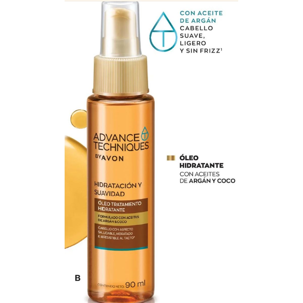 AVON - Oleo capilar Advance Techniques aceite de argan y coco 90ml