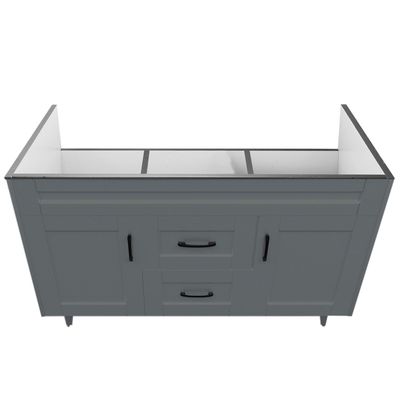 Imagen 2 del producto Mueble base para baño Deluxe Doble 120SK Gris 118x80x45cm