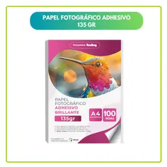 GENERICO - Papel Fotográfico Adhesivo A4 135g Pack 100 HOJAS