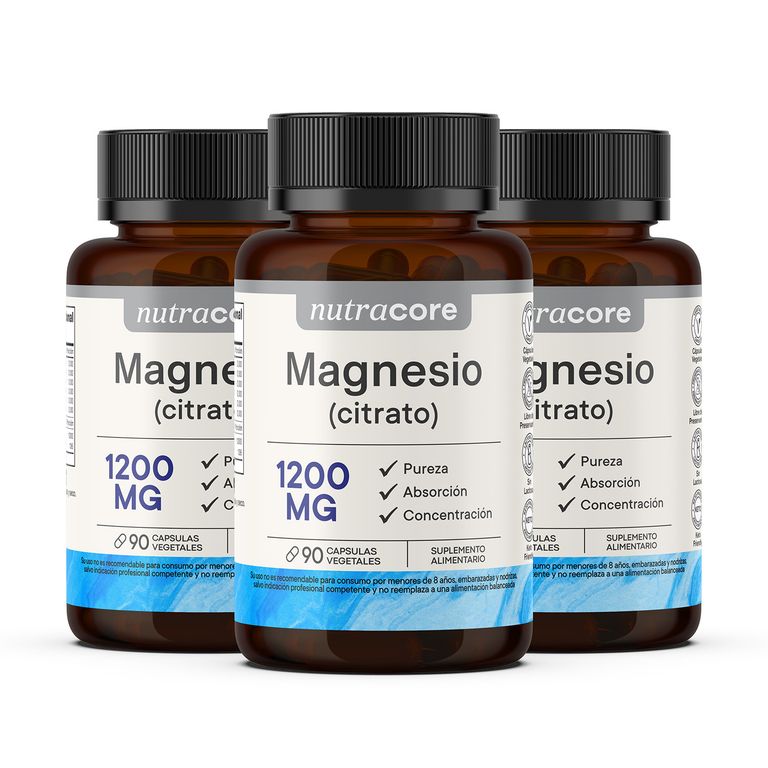 Citrato de Magnesio 1200mg - 270 Caps (Pack de 3)