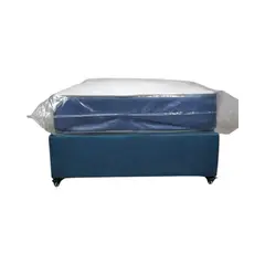 DISEÑOS VALESTRINI - BOX AMERICANO DE PLAZA CON COLCHON LINO AZUL