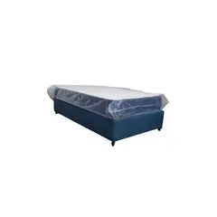 DISEÑOS VALESTRINI - BOX AMERICANO DE PLAZA Y MEDIA CON COLCHON LINO AZUL
