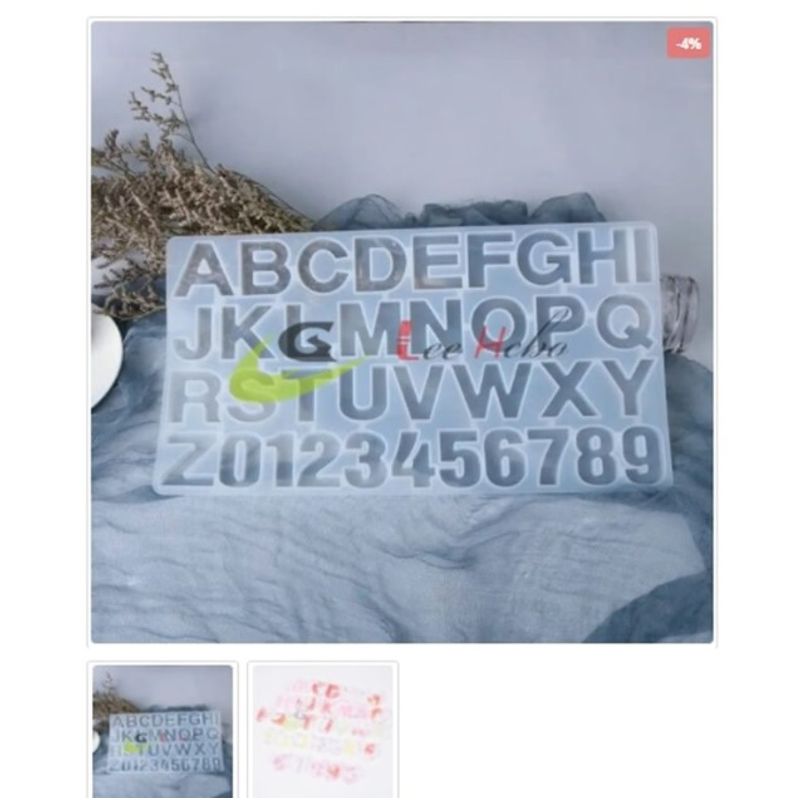 GENERICO - Molde Para Resina Silicona Letras Y Numeros DJ-185