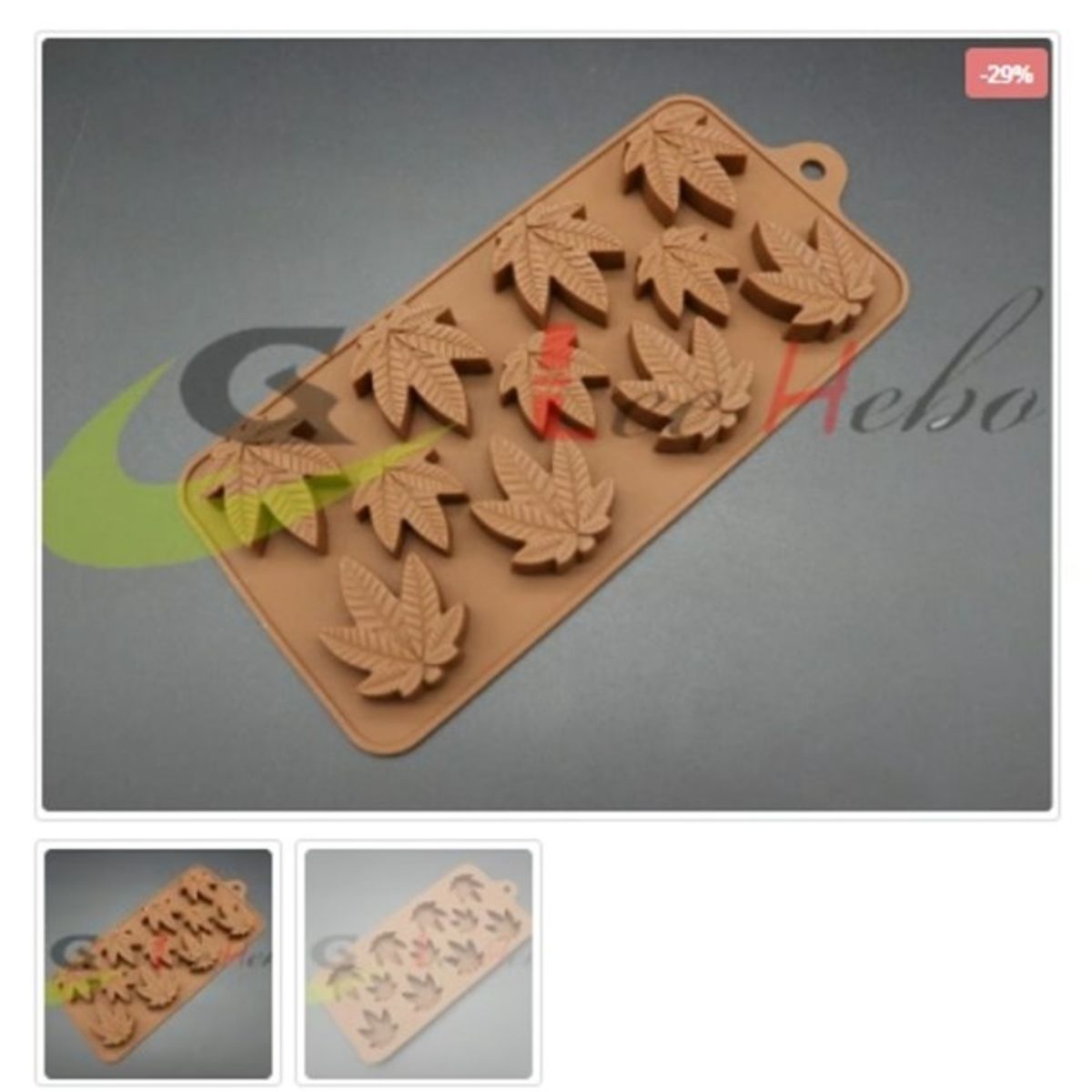 GENERICO - Molde De Silicona Molde Hojas 11 Divisiones