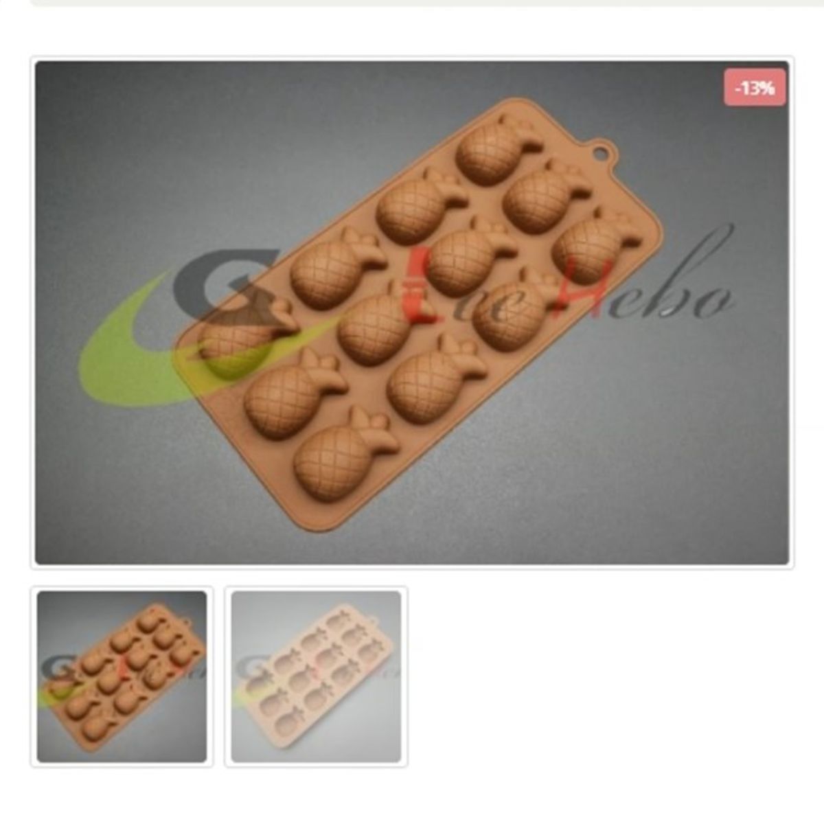 GENERICO - Molde De Silicona Molde Piña 12 Divisiones