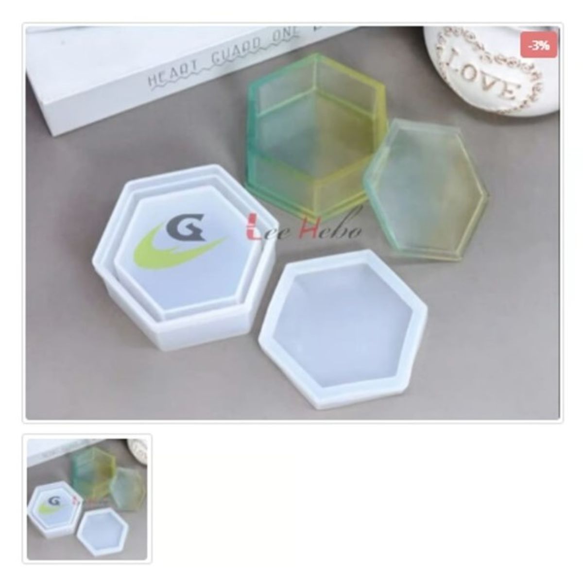 GENERICO - Molde Para Resina Cofre O Joyero Diamante 2 Piezas