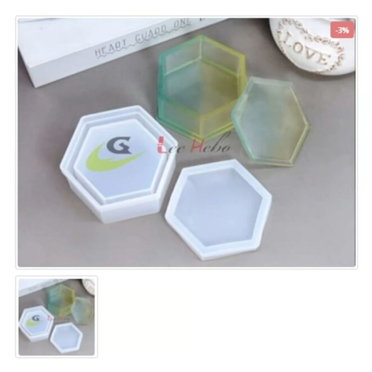 GENERICO - Molde Para Resina Cofre O Joyero Diamante 2 Piezas