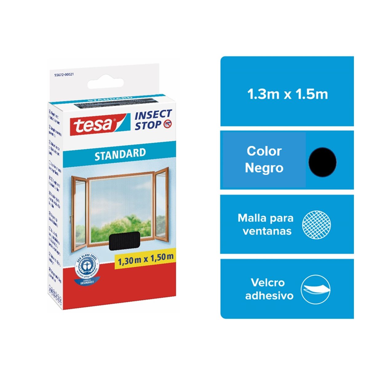 TESA - Malla Mosquitera Tesa Comfort para Ventanas 13x15m