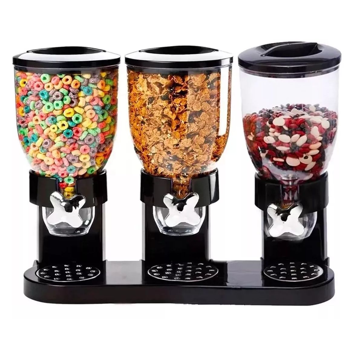 GENERICO - Dispensador Triple Cereal Granos Dulces Frutos Secos