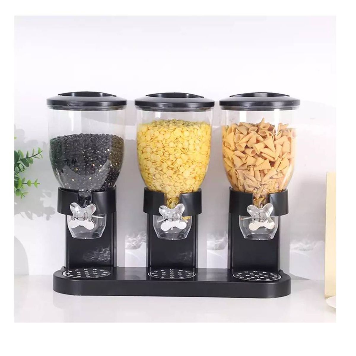 GENERICO - Dispensador Triple Cereal Granos Dulces Frutos Secos