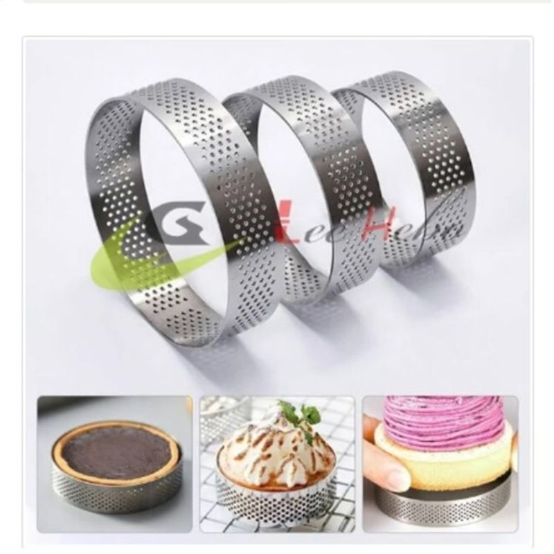 GENERICO - Molde Microperforado Redondo Acero Inoxidable 3 Piezas
