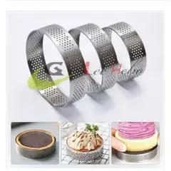 GENERICO - Molde Microperforado Redondo Acero Inoxidable 3 Piezas