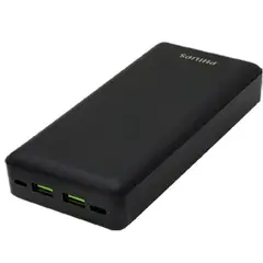 PHILIPS - POWER BANK 20000 MAH NEGRO usb-c PORTATIL CARGA RAPIDA