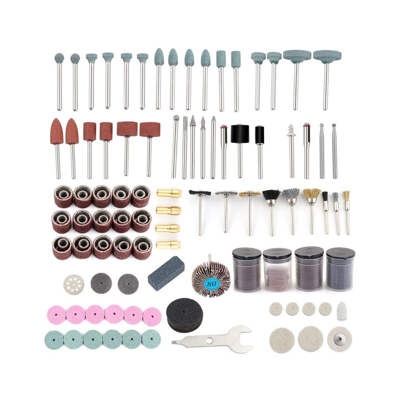 GENERICO - Kit Multiuso Para Dremel De 216 Piezas Lijar Y Pulir - SC