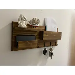GENERICO - Porta llaves madera con repisas