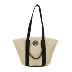SECRET - Cartera Tote + Visera Habana SS25 L Negro