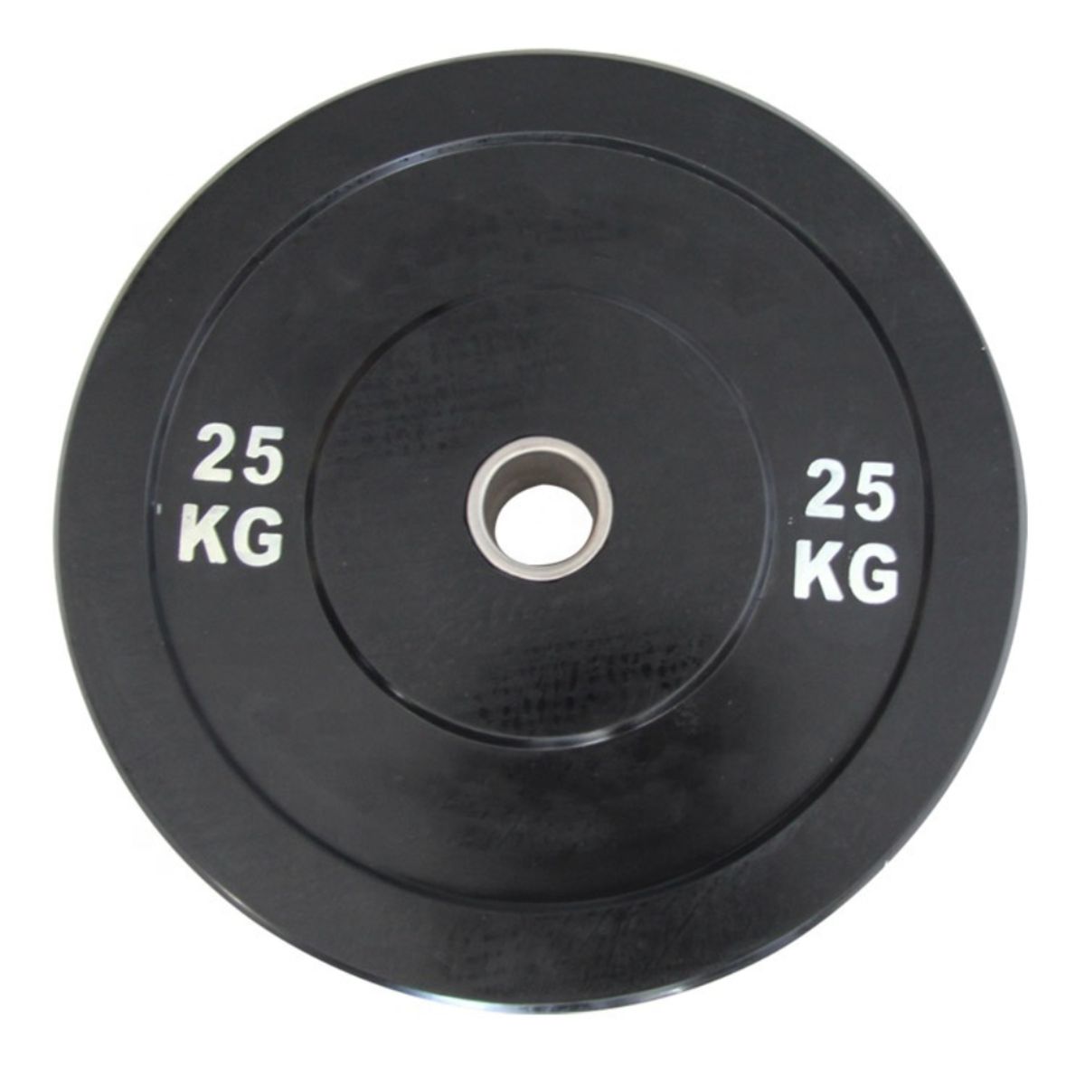 GENERICO - Disco Olímpico Bumper Negro 25 Kg