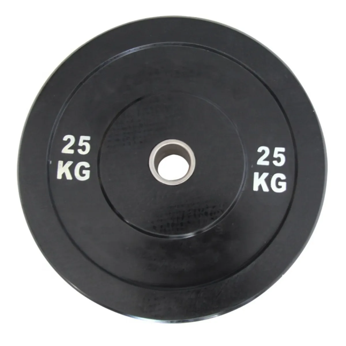 GENERICO - Disco Olímpico Bumper Negro 25 Kg