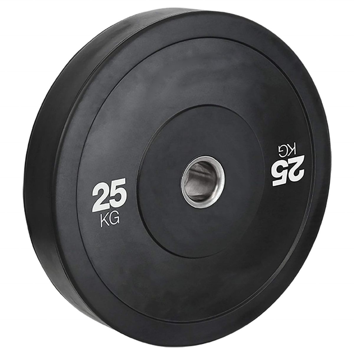 GENERICO - Disco Olímpico Bumper Negro 25 Kg