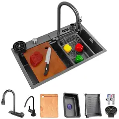 CASTLEN - Fregadero De Cocina 75x45cm Acero Inoxidable Lavavajillas 304