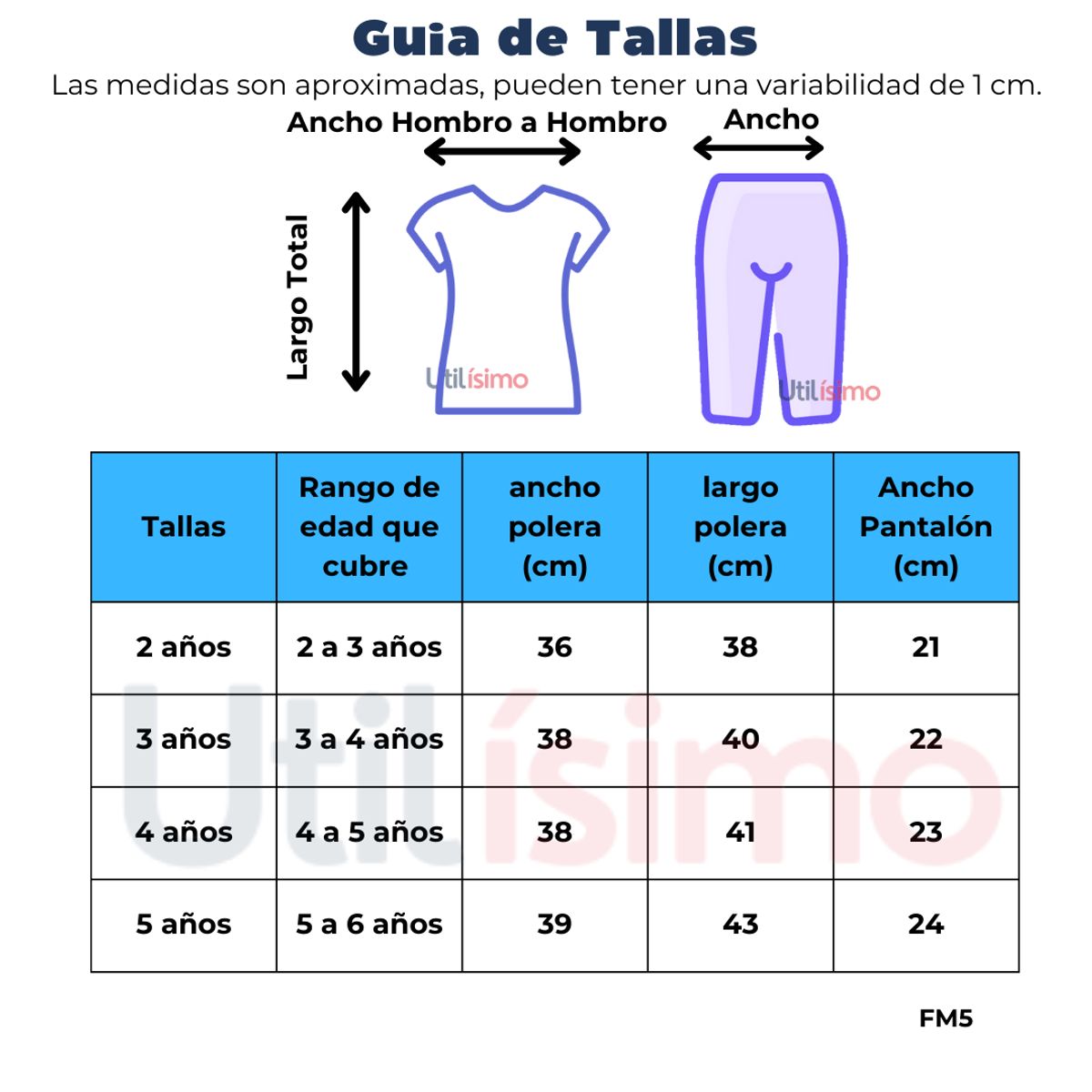 TEDMIMAK - Set 2 Piezas Conjunto Niña Polera y Pantalón 100% Algodón Good Time