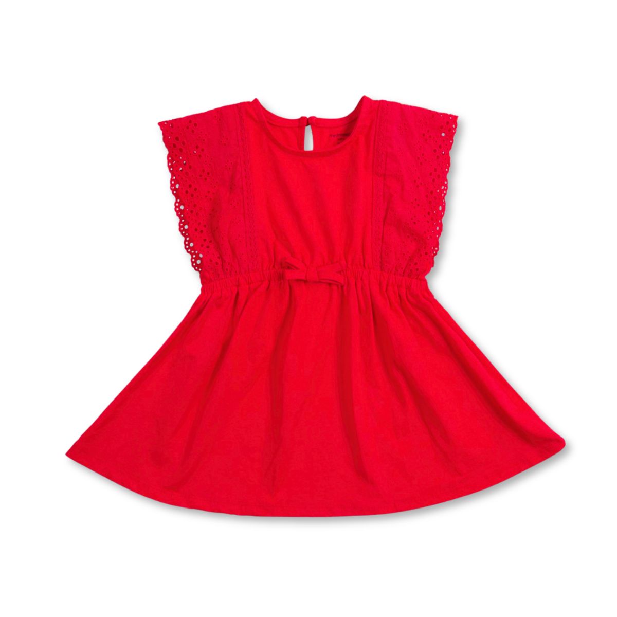 TEDMIMAK - Vestido de Algodón Manga Corta de 2 a 5 Años Tedmimak Red Princess