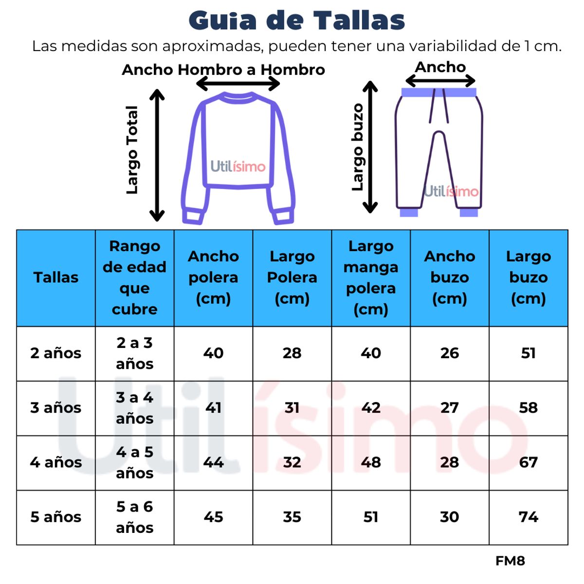 TEDMIMAK - Set 2 Piezas Conjunto Buzo Poleron Niña 2 a 5 años Queen Butterfly