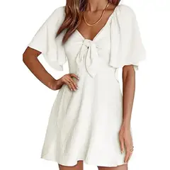 TIOZONEY - Faldas largas para mujer - Blanco