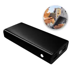 GENERICO - Bateria Externa Power Bank Carga Rapida 20.000 Mah Negro