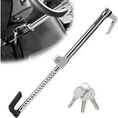 KUANGYE - Traba Volante Y Pedal Antirrobo Universal Premium Calidad