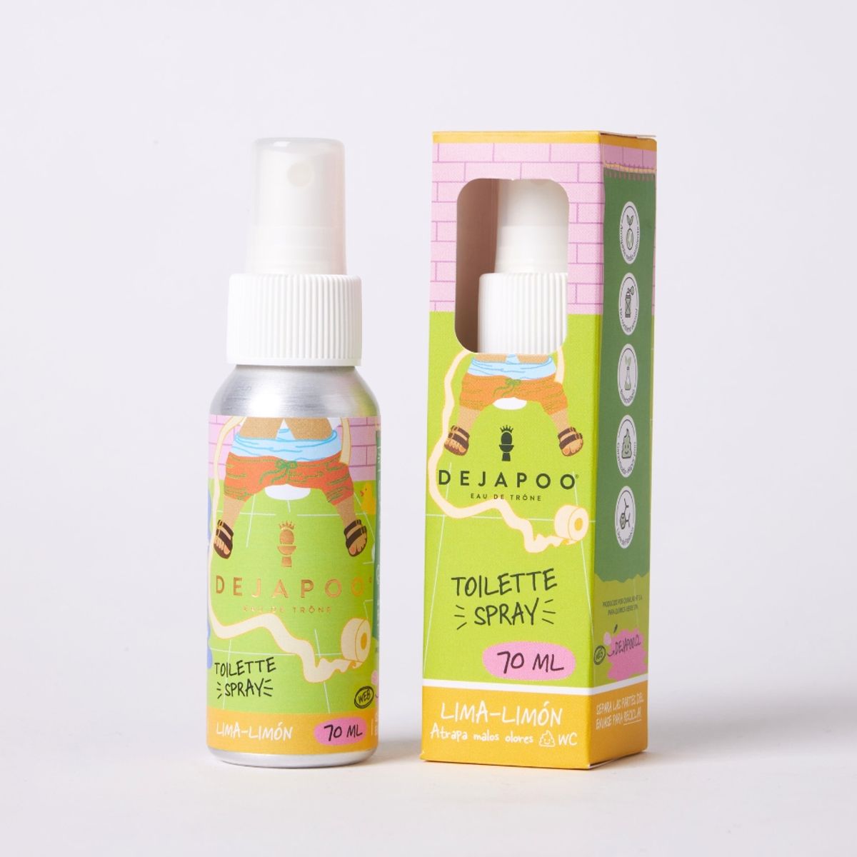 DEJAPOO - 3 Dejapoo Eliminador Olores Baño Wc Aroma Lima Limon 70ml