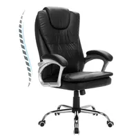 Silla Solana Ejecutiva De Oficina Cuero Ergonómica Giratorio Negro
