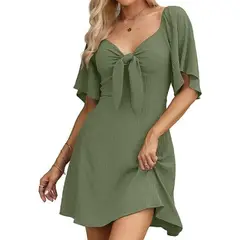 TIOZONEY - Faldas largas para mujer - Verde