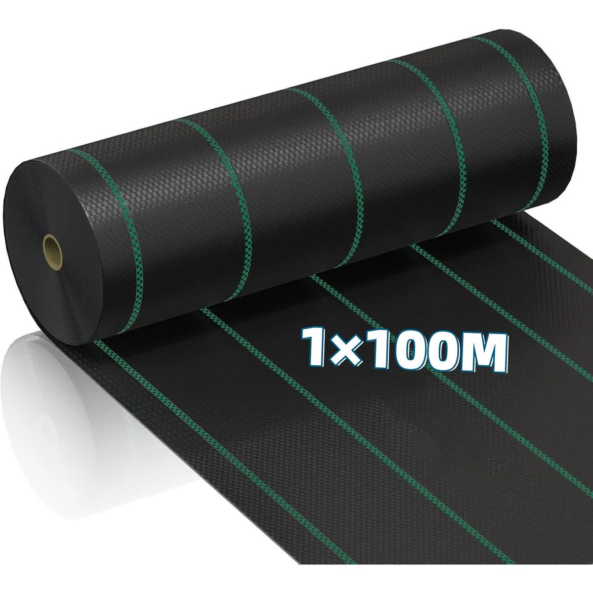 KUANGYE - Malla Antihierbas Jardin 1x100M Tela Geotextil Para Control Maleza Rotura y Estabilizada Contra UV