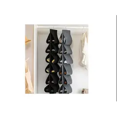 GENERICO - Organizador De Zapatos Zapatillas 6 Compartimentos Tela Black