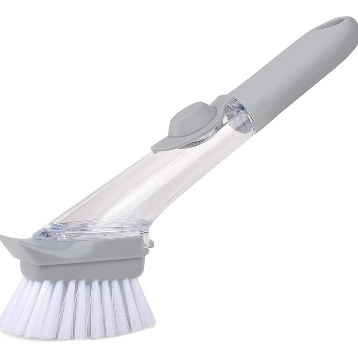 IMPORTCLICK - Cepillo Dispensador Jabón Para Ollas Lavaloza Gris